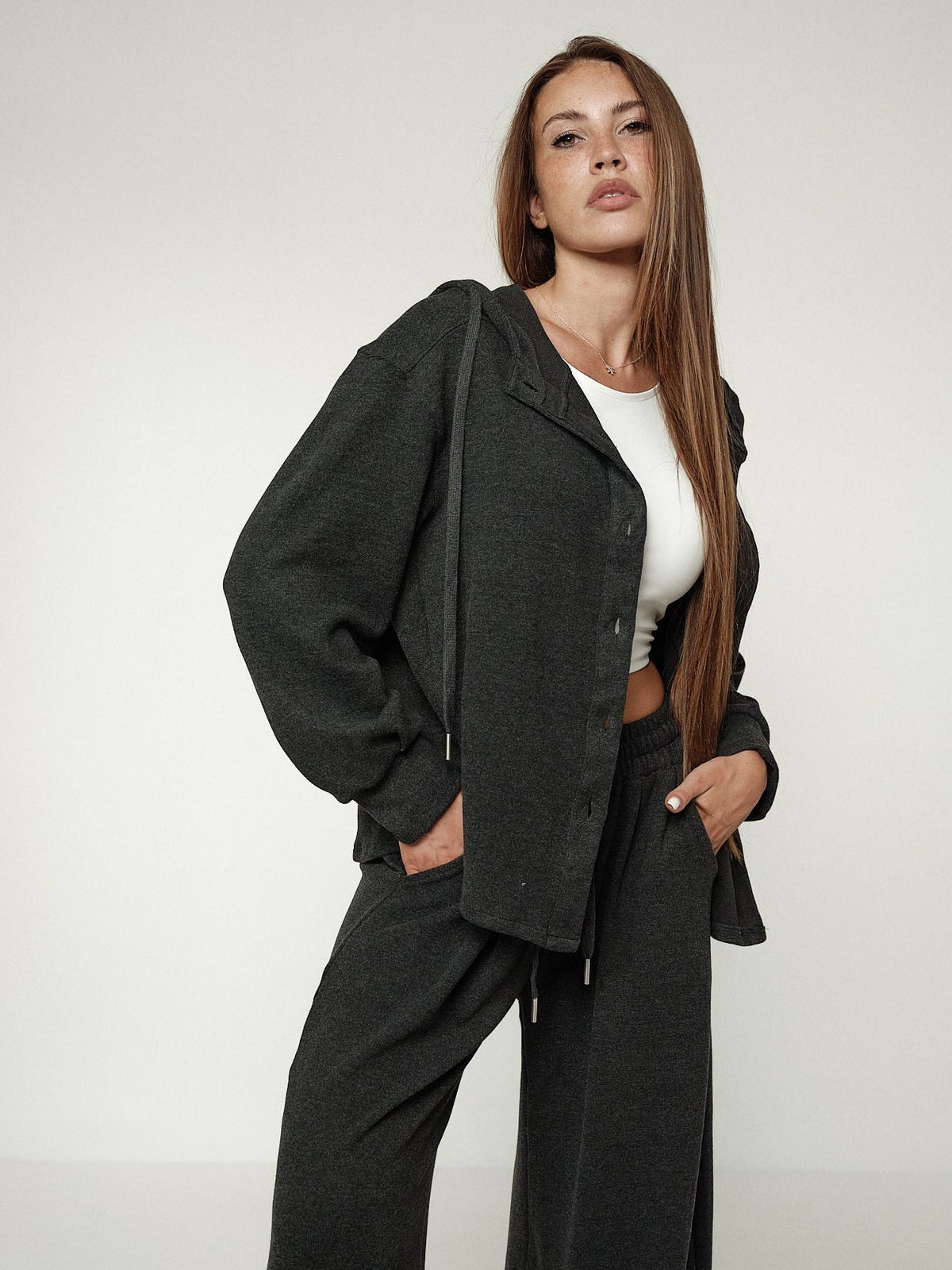 Coordinato hoodie wide